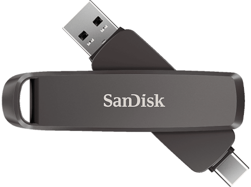 SANDISK Extreme PRO Dual Drive Flash-Laufwerk, 512 GB, 1000 MB/s, Schwarz