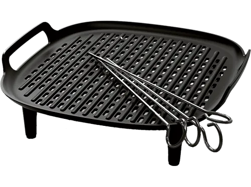 Philips Home, Philips Home HD9926/00 Grillkit 4 St. mit Grillspieß Schwarz, Metall