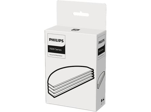 Philips, Philips Mikrofasertücher (4x) für 7000 Series Saugroboter XV1470/00 – Staubsaugerfilter