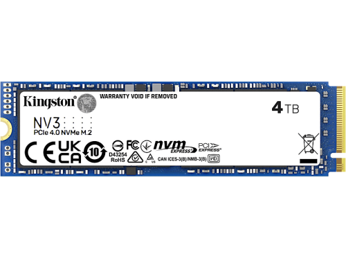 KINGSTON NV3 Festplatte, 4 TB SSD M.2 via NVMe, intern