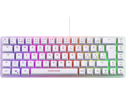 DELTACO, DELTACO TKL Gaming Keyboard membrane GAM-158-W RGB CH-Layout, White