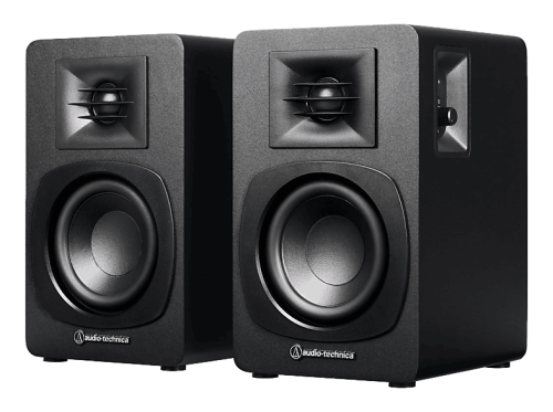 AUDIO-TECHNICA AT-SP3X Regallautsprecher Paar (3-Tief-/Mitteltöner, 1.1-Hochtöner, Schwarz