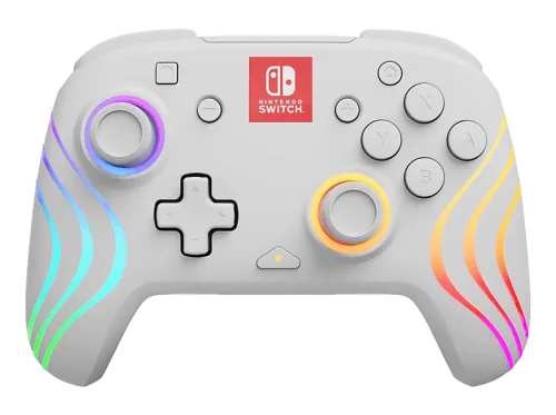 PDP Afterglow Wave Wireless Controller Weiss für Nintendo Switch, Switch OLED, Lite