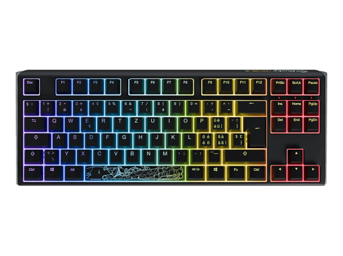 DUCKY Ducky ONE 3 TKL Classic (CH), Gaming-Tastatur, Mechanisch, Cherry MX Red, Kabelgebunden, Schwarz