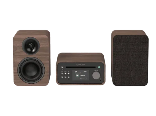 PURE Classic Stereo Mini Stereosystem (Kaffee Braun/Walnuss)