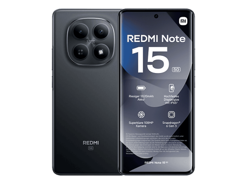 Xiaomi, Xiaomi Redmi Note 15 5G 256 GB Schwarz EEK B (A - G) 17.2 cm (6.77 Zoll) Smartphone