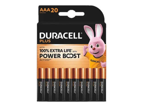 DURACELL, Duracell Plus Power Boost Micro (AAA)-Batterie Alkali-Mangan 1.5 V 20 St.