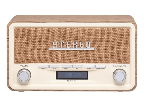 DENVER, Denver DAB-18LW LIGHT WOOD Tischradio DAB, UKW Holz (hell)