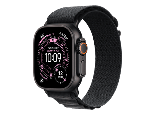 Apple, Apple Watch Ultra 3 GPS + Cellular 49 mm Titangehäuse Alpine Loop Schwarz M