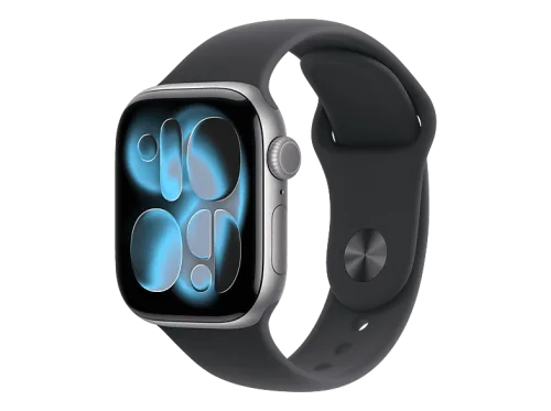 Apple, Apple Watch Series 11 GPS 42 mm Aluminiumgehäuse Sport Band Schwarz M/L