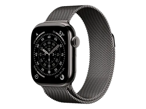 Apple, Apple Watch Series 11 GPS + Cellular Slate Titanium Case / Slate Milanese Loop Watch Series 11