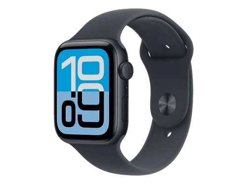 Apple, Apple Watch SE 3 GPS 44 mm Aluminiumgehäuse Sport Band Mitternacht S/M