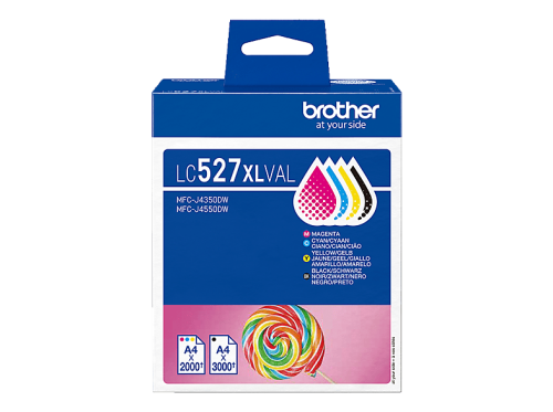 Brother, Brother B527 Druckerpatronen XL (bk, c, m, y) - Brother LC527XLVAL für z.B. Brother MFCJ 4350 DW, Brother MFCJ 4550 DW, Brother MFCJ 6560 DW