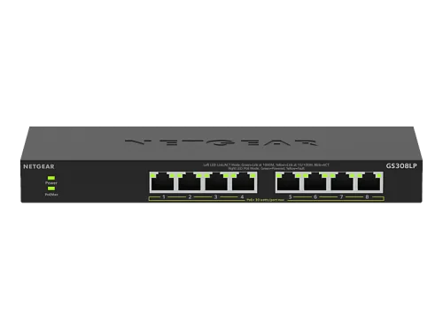 Netgear, NETGEAR GS308LP-100EUS GS308LP Netzwerk Switch RJ45 16 GBit/s PoE-Funktion