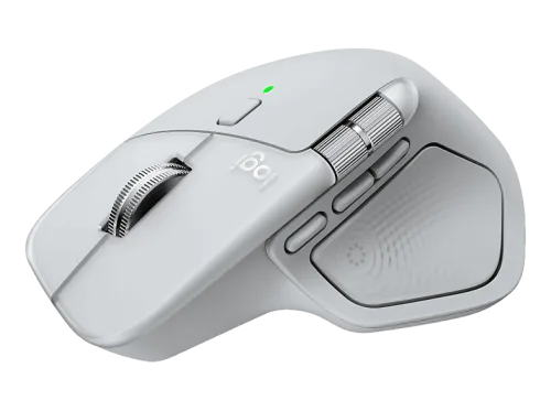 LOGITECH MX Master 4 für Mac Maus, Bluetooth® Low Energy, 8000 dpi, Optisch mit Laserdioden, White Silver