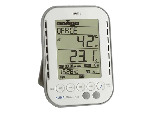 TFA Dostmann, TFA Dostmann KlimaLogg Pro Luftfeuchtemessgerät (Hygrometer) 1 % rF 99 % rF Datenlogger und Funk-USB-Schnittstelle,