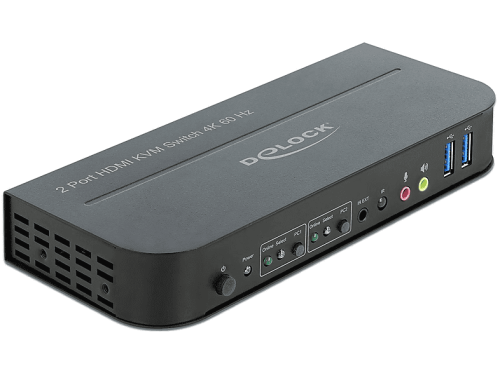 DeLock - 11481 Tastatur/Video/Maus (KVM)-Switch Schwarz