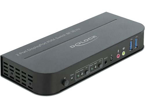 DeLock, Delock 11482 DisplayPort-Switch DisplayPort®, HDMI Gestensteuerung, Maus, Tastatur, Fernbedienung 3840 x 2160 Pixel