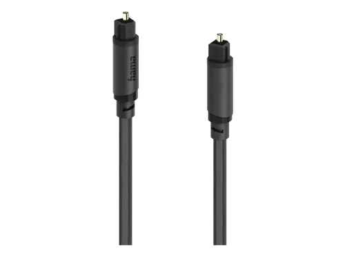 Hama, Hama 00202017 Toslink Audio Anschlusskabel [1x Toslink-Stecker (ODT) - 1x Toslink-Stecker (ODT)] 3 m Schwarz vergoldete