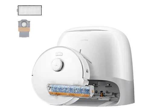 ROBOROCK, Roborock Saugroboter "Qrevo Curv 2 FlowX, White" Automatische Teppichschutz‑Walzenklappe