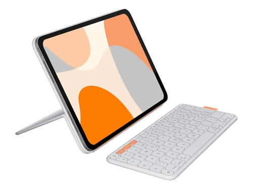 LOGITECH Flip Folio Tastatur-Case Pale Gray