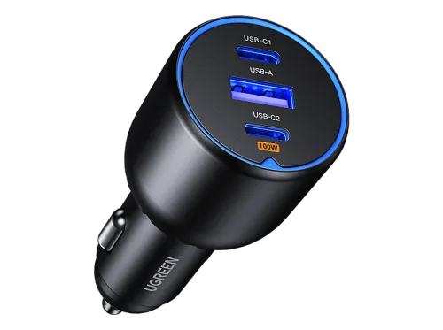 UGREEN, UGREEN Fast Car Charger 130W 3-Port 35025 2x USB-C, 1x USB-A