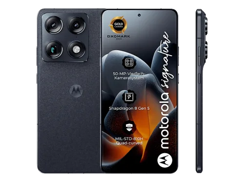 Motorola, Motorola Smartphone "Signature" PANTONE Carbon Super-HD+-Display, Corning Gorilla Glass Victus2, 90W-TurboPower