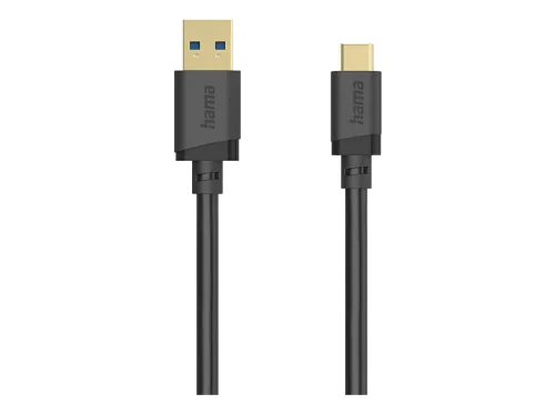 Hama, Hama USB-Kabel USB 3.2 Gen1 USB-A Stecker, USB-C® Stecker 0.75 m Schwarz vergoldete Steckkontakte 00202005