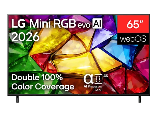 LG, LG 65MRGB87B - 65", 4K Mini RGB, 2026 Fernseher – schwarz