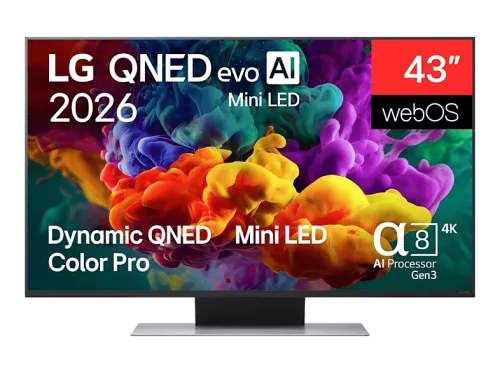 LG, LG 43QNED86B - 43", 4K QNED Mini LED, 2026 Fernseher – schwarz