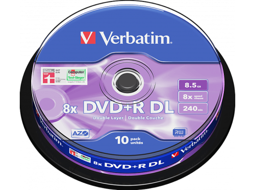 Verbatim, Verbatim 43666 DVD+R DL Rohling 8.5 GB 10 St. Spindel