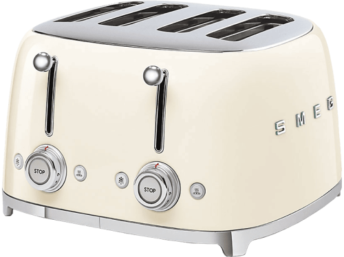 SMEG, Smeg 4-Schlitz-Toaster Tsf03Creu Crème