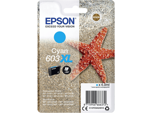 Epson, EPSON Tintenpatrone 603XL cyan T03A24010 XP-2100 350 Seiten