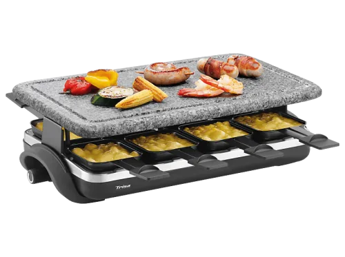 Trisa, Trisa Raclette "Hot Stone" 8 Stk. Raclettepfännchen 1.500 W