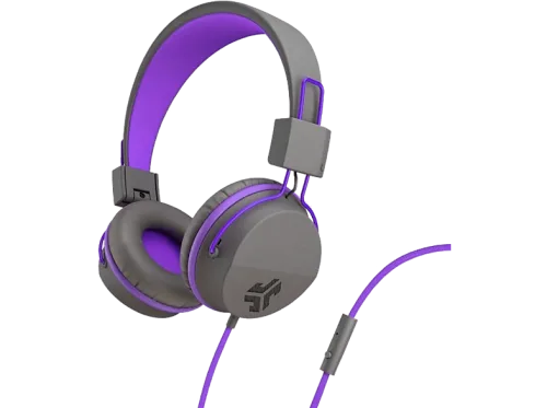 Jlab, JLAB JBuddies Studio Kids On-Ear IEUHJKSTUDIORGRYPRP6 Wired, Grey/Purple