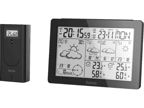 HAMA Meteotime - Wettervorhersage-Center (Schwarz)