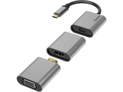 Hama, hama 00200306 6in1 Adapter, Connect2Go, USB-C, Mini-DisplayPort, HDMI?, VGA