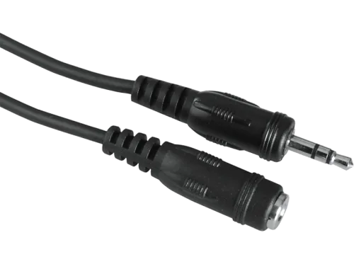 HAMA 205104 AUX3 M/F 2.5M - Klinkenkabel (Schwarz)