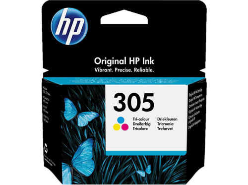 HP, HP 305 Original Tintenpatrone 3YM60AE Cyan, Magenta, Gelb