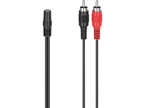 Hama, hama 00205186 Audio-Adapter, 2 Cinch-Stecker - 3,5-mm-Klinken-Kupplung Stereo
