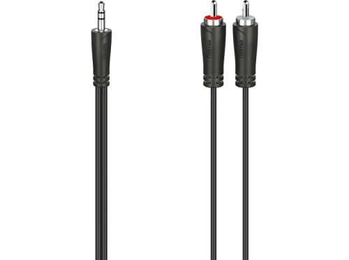 Hama, hama 00200721 Audio-Kabel, 3,5-mm-Klinken-Stecker - 2 Cinch-Stecker, Stereo, 5,0 m