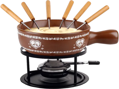 NOUVEL 403807 Hirsch-Herz - Käsefondue Set (Braun)