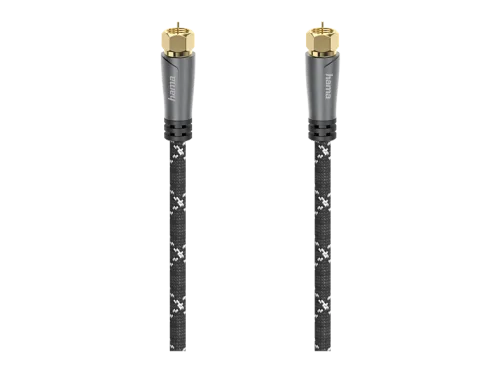 HAMA 00205078 - SAT-Anschlusskabel (Schwarz/Grau/Gold)