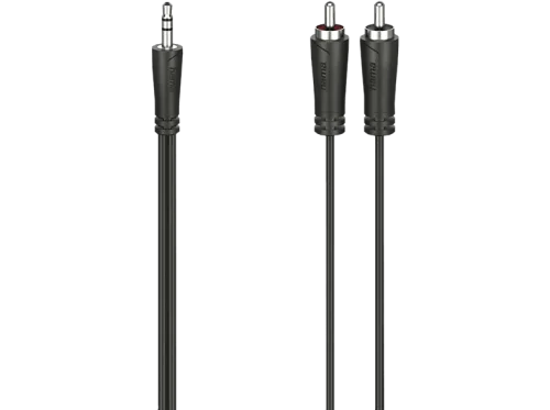 Hama, hama 00205112 Audio-Kabel, 3,5-mm-Klinken-Stecker - 2 Cinch-Stecker, Stereo, 5,0 m