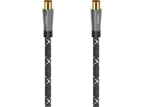 HAMA 00205072 - Antennen-Kabel (Schwarz/Grau/Gold)