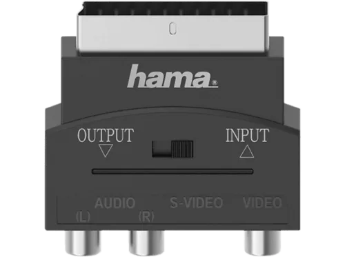 Hama, hama 00205268 Video-Adapter, S-VHS-Kupplung/3 Cinch-Kupplungen - Scart-Stecker, 4-polig