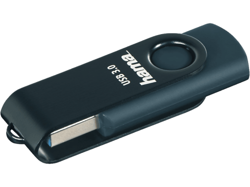 Hama - USB-Stick Rotate - 64 GB, USB 3.0, 70MB/s, Petrolblau, 64 GB