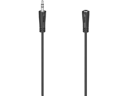 Hama, hama 00205121 Audio-Verlängerungskabel, 3,5-mm-Klinken-Stecker - Kupplung, Stereo, 5,0 m