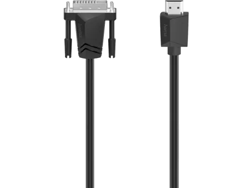Hama, Hama DVI Adapterkabel DVI-D 24+1pol. Stecker, HDMI-A Stecker 3 m Schwarz 00200716 4K UHD DVI-Kabel