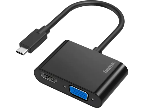 Hama, hama 00200313 Video-Adapter, 2in1, USB-C-Stecker - VGA & HDMI?-Buchse, Ultra-HD 4K
